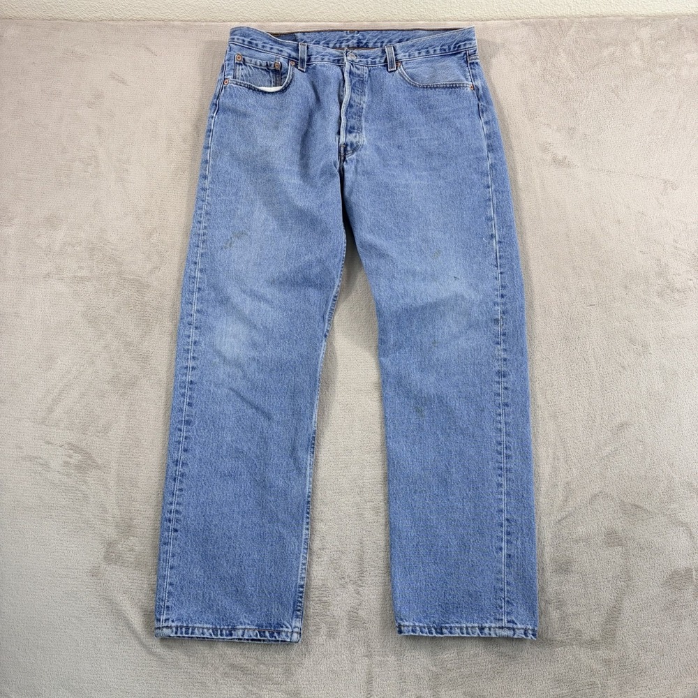 Vintage Levis 501 Jeans Men 38x32 (Fits 36x31) Button Fly Distressed Made in USA